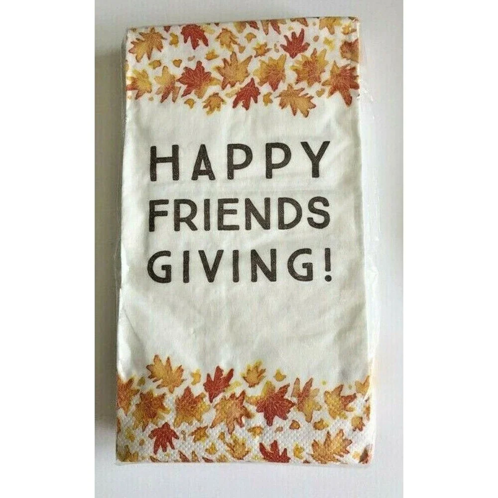 Thanksgiving Happy Friends Giving Paper Napkins Towels Buffet 3 Pk 20 CT Each